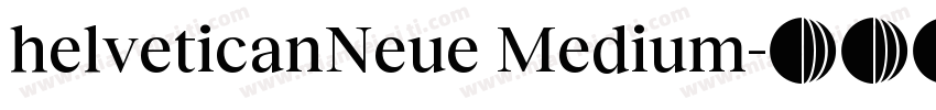 helveticanNeue Medium字体转换